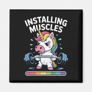 Unicorn Installieren von Muskeln Bitte warten Sie Magnet
