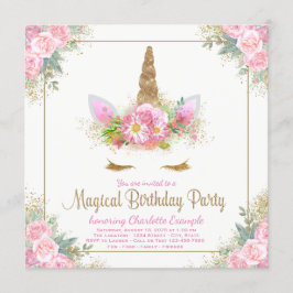 Unicorn Invitations Anniversaire Fête Unicorn Visa