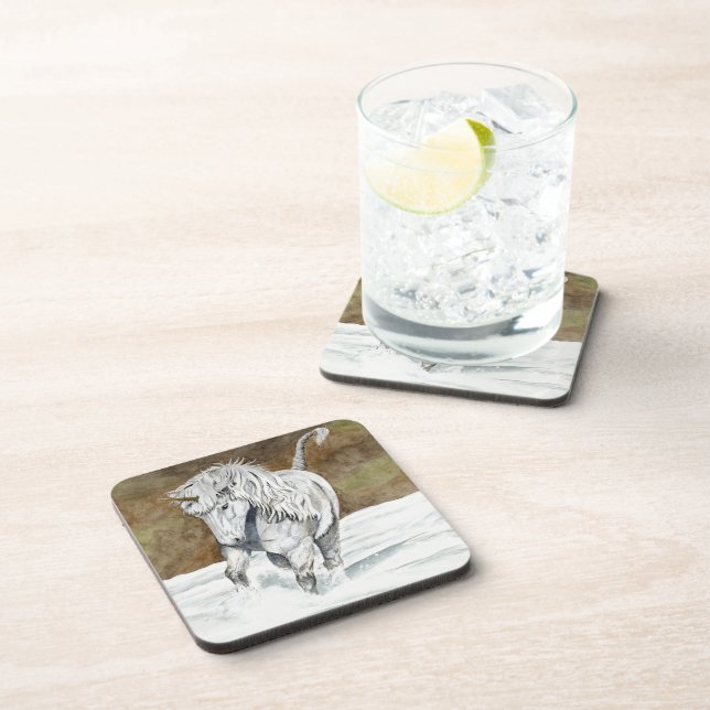 Unicorn isländisch getränkeuntersetzer (Rechte Seite)