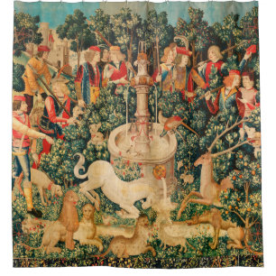 UNICORN IST GEFUNDEN / Springbrunnen und andere Ti Duschvorhang