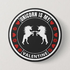 Unicorn ist mein Valentin Button