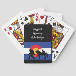 Unicorn Jackalope und Bigfoot Spielkarten