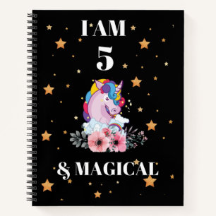 Unicorn Journal I am 5 & Magical notebook Notizbuch