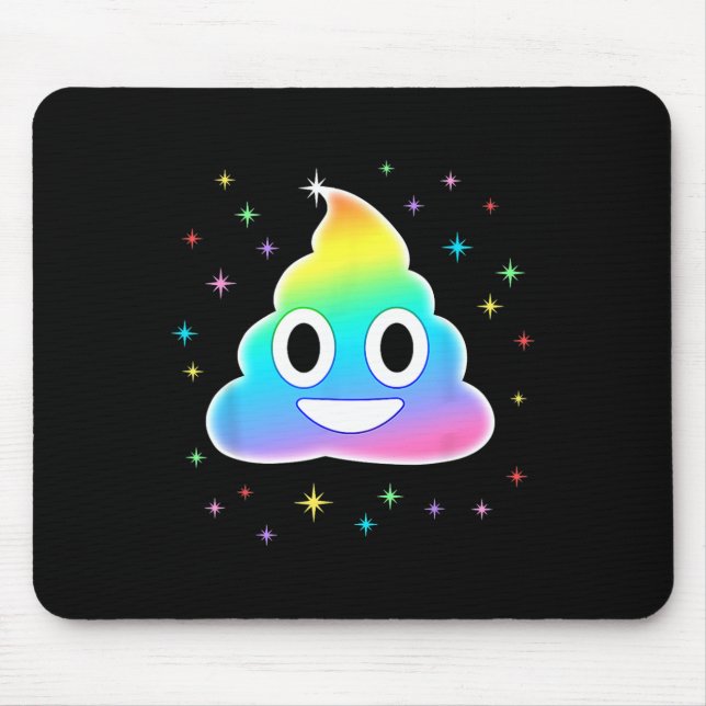 Unicorn Kackte Magic Rainbow Funny Halloween Kostü Mousepad (Vorne)