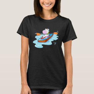 Unicorn Kayaking Canoeing Niedlich Girls Apparel T-Shirt