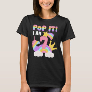 Unicorn Kids Pop Ich bin 7 Jahre alt 7. Geburtstag T-Shirt