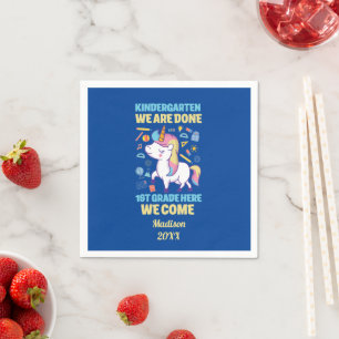 Unicorn Kindergarten Abschluss 1. Klasse Serviette