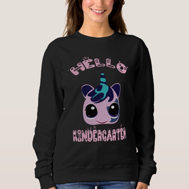 Unicorn Kindergarten Cute 1st Day School Boys Girl Sweatshirt (Vorderseite)