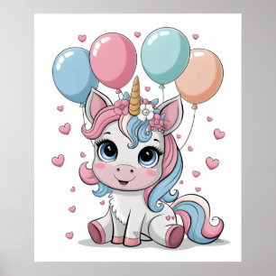 Unicorn-Kinderzimmer-Plakat Poster
