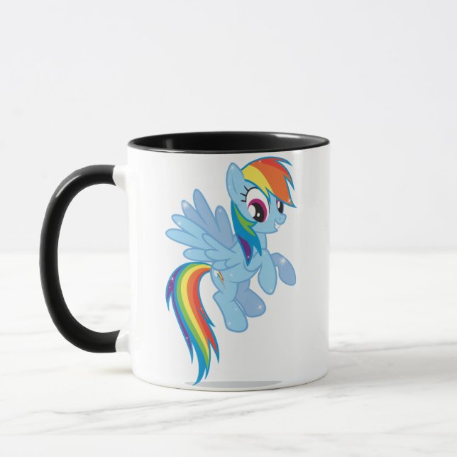 Unicorn Kitten Rainbow Coffee Mug (Gauche)