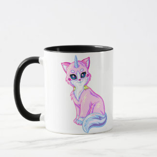 Unicorn Kitten Rainbow Tasse