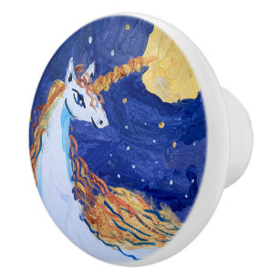 Unicorn "Kunst von Kindern" Keramikknauf