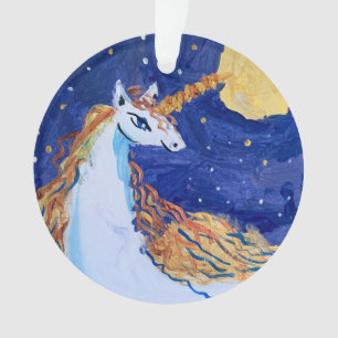 Unicorn "Kunst von Kindern" Ornament