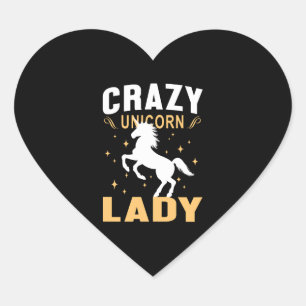 Unicorn Lady Herz-Aufkleber