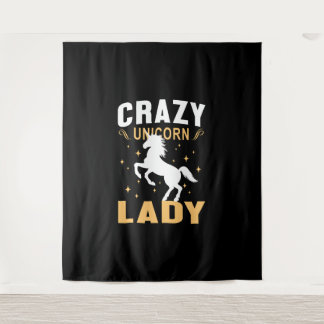 Unicorn Lady Wandteppich