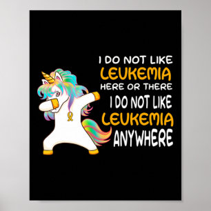 Unicorn Leukämie Bewusstsein für Frauen Männer Kin Poster