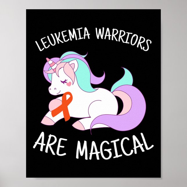Unicorn Leukemia Awareness Gift Poster (Vorne)