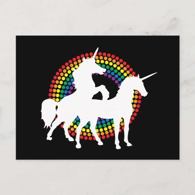UNICORN-LIEBE POSTKARTE (Vorderseite)