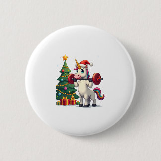 Unicorn Lifting Christmas Weightlifting Deadlift G Button