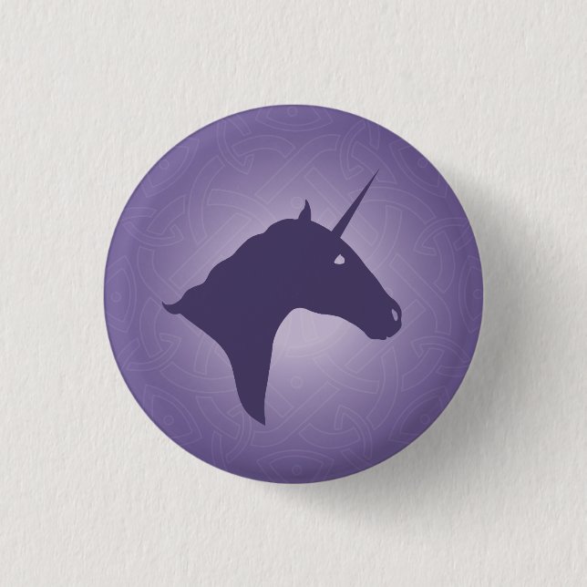 Unicorn-lila Knopf Button (Vorderseite)