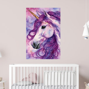 Unicorn Lila Mane Poster