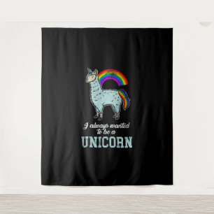 Unicorn Llama Wandteppich