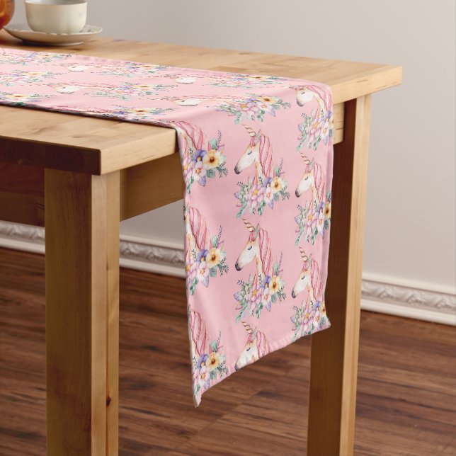 Unicorn Long Table Runner Großer Tischläufer (Beispiel)