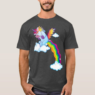 Unicorn Lover Geschenk Funny Rainbow Kackend Unico T-Shirt