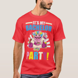 Unicorn Lover Verlobte Groom Verlobung ihre Bache T-Shirt