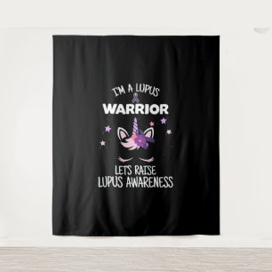 Unicorn Lupus Kriegergeschenk Lupus Sensibilisieru Wandteppich