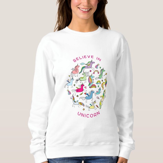 Unicorn Magic Kawaii Sweatshirt (Vorderseite)