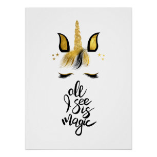 Unicorn Magic Zitat Poster