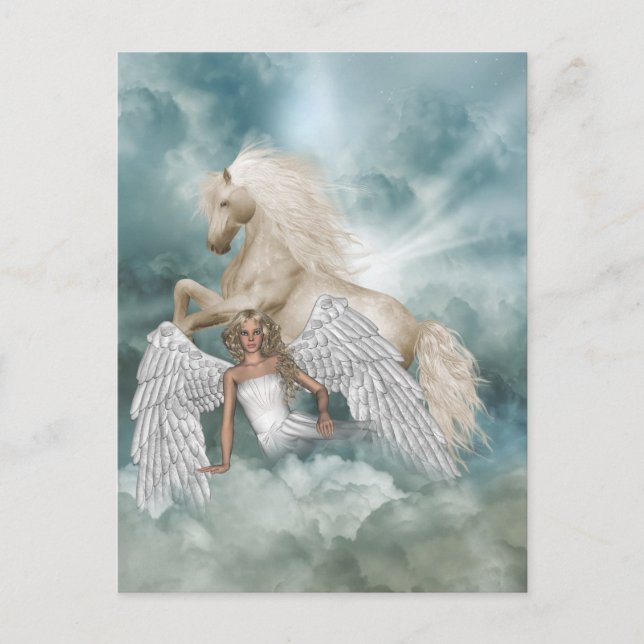 Unicorn Magical Beauty Angel Postkarte (Vorderseite)
