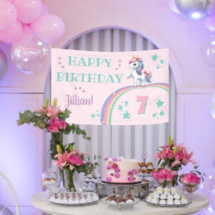 Unicorn Magical Birthday Party Banner