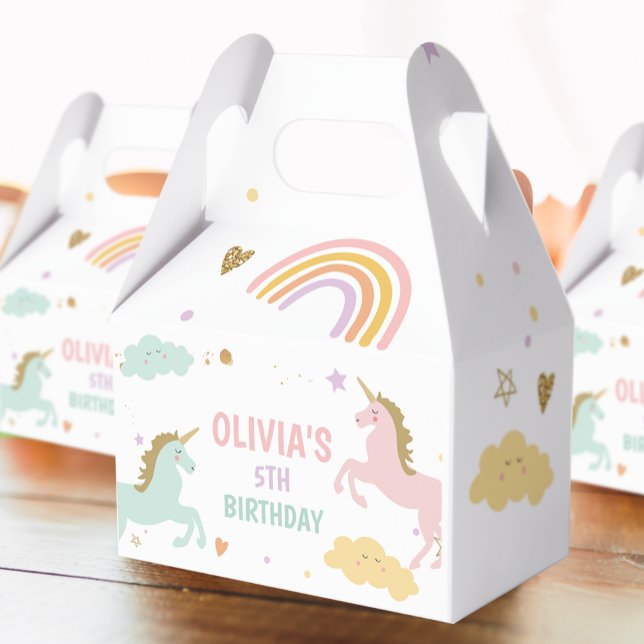 Unicorn Magical Rainbow Celebration Girl Birthday Geschenkschachtel (Von Creator hochgeladen)