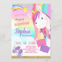 Unicorn Magical Sleepover Party Girl Geburtstag