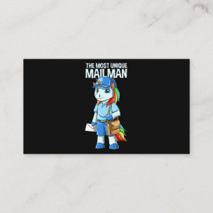 Unicorn Mailman liefert magische Funny Postal Work Visitenkarte