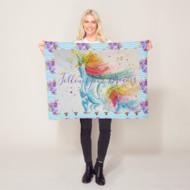 Unicorn Malerei Folgen Sie Ihren Träumen Fleece Bl
