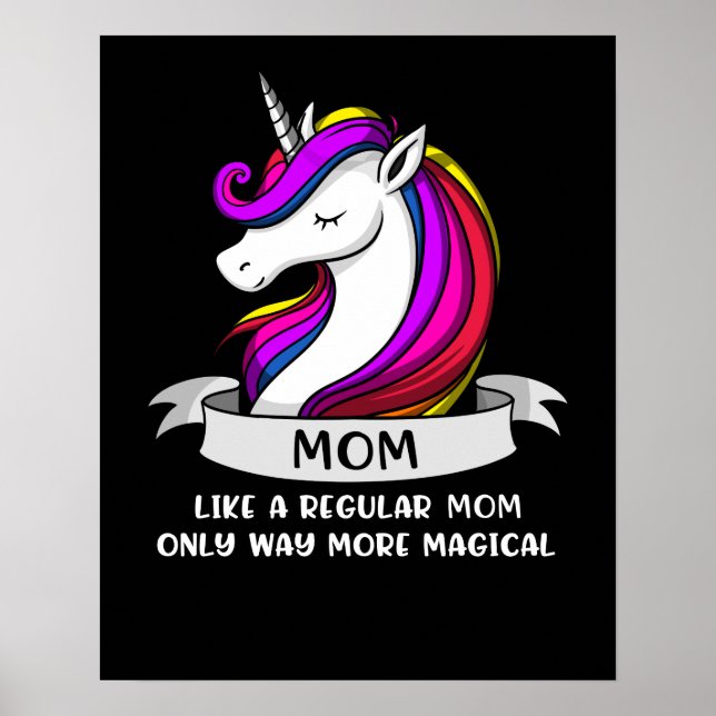 Unicorn Mama Mamacorn Magical Poster (Vorne)