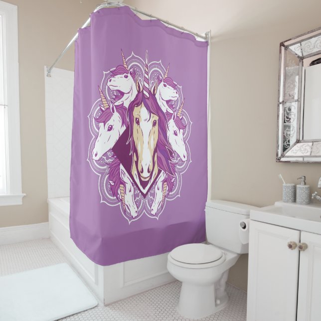 Unicorn Mandala Duschvorhang (Beispiel)