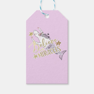 Unicorn Mermaid Moderne Trendy Glauben an Wunder Geschenkanhänger