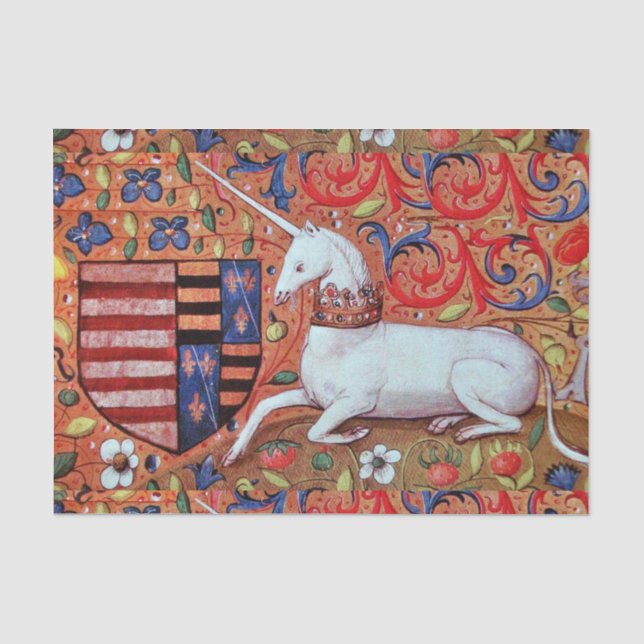 UNICORN, MITTELFANTASIE-BLUME, FLORALLE WIRBEL SEIDENPAPIER (Vorderseite)