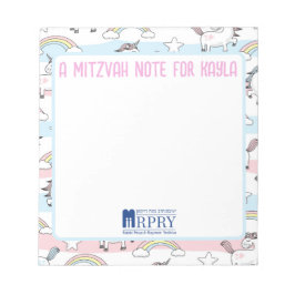 Unicorn Mitzvah Note Pad Notizblock