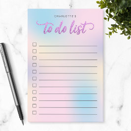 Unicorn Mix-Muster-Imitate Lila Glitzer zu tun Lis Post-it Klebezettel