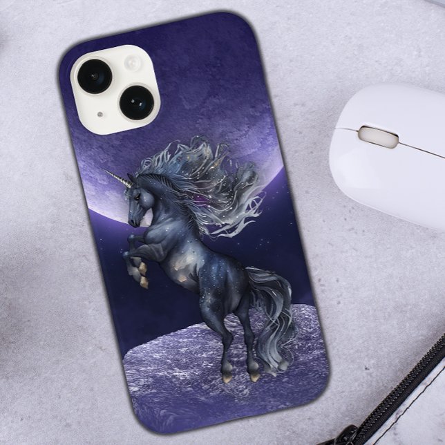 Unicorn Moon Lila Case-Mate iPhone 14 Hülle (Von Creator hochgeladen)