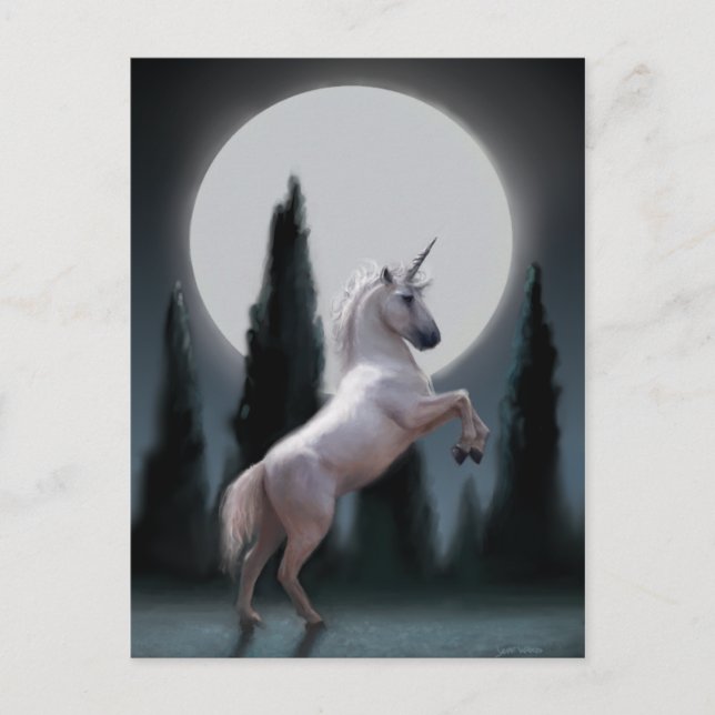 Unicorn Moon Postkarte (Vorderseite)