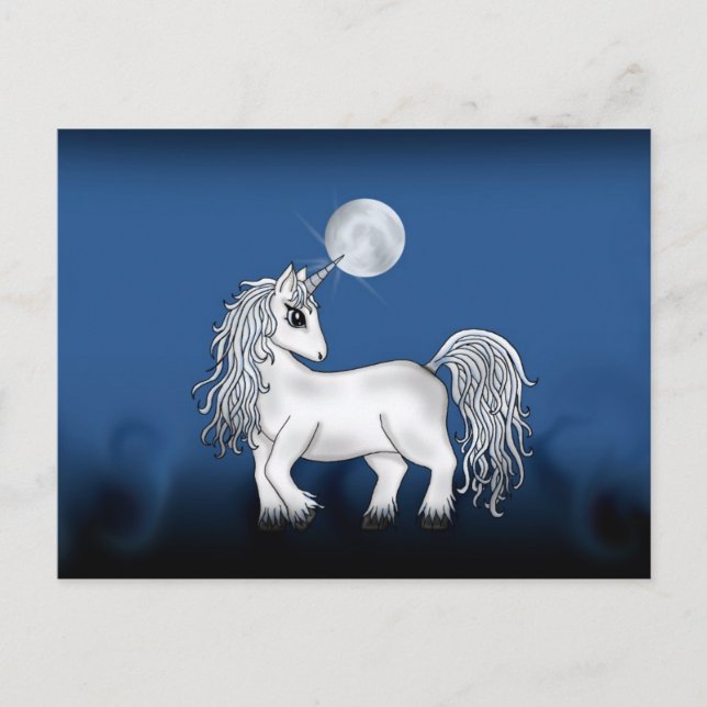 Unicorn Moon Postkarte (Vorderseite)