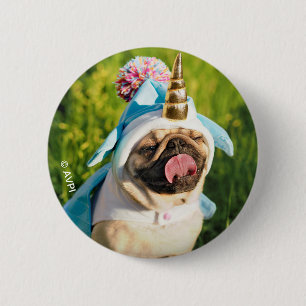 Unicorn-Mops Button