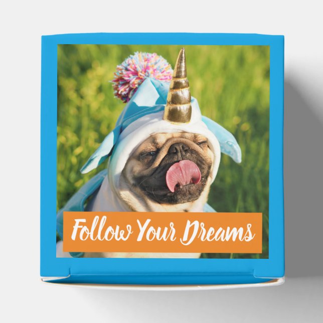 Unicorn-Mops Geschenkschachtel (Oben)