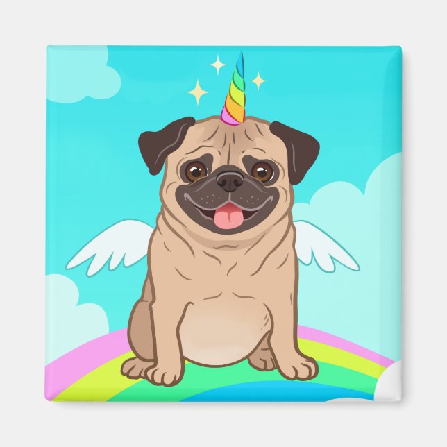 Unicorn-Mops Magnet (Vorne)